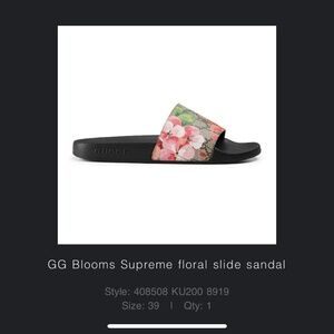 Gucci Floral Slides